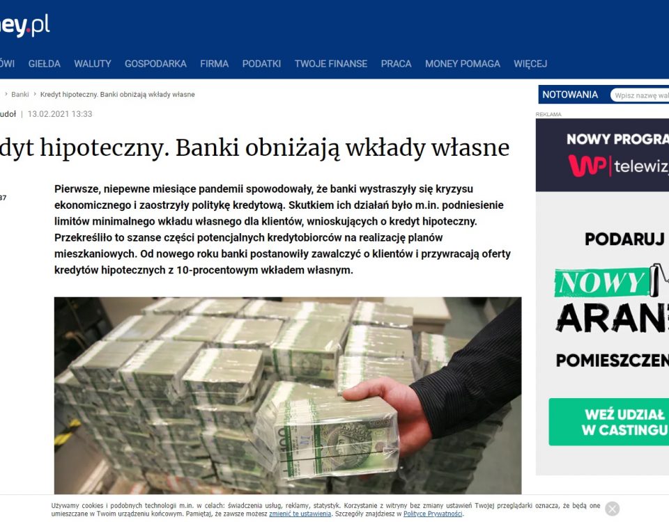 Kredyt hipoteczny - Banki obniżają wkłady własne